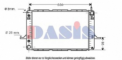 AKS DASIS 091240n -  Радиатор, охлаждение двигателя